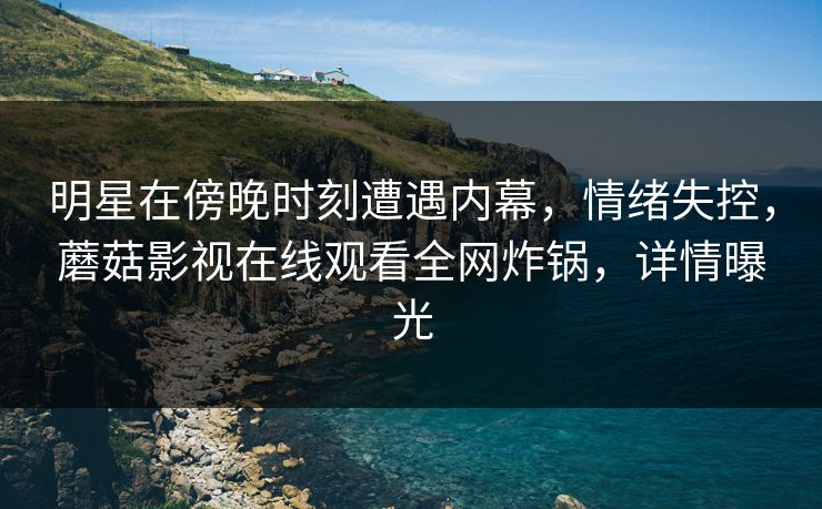 明星在傍晚时刻遭遇内幕，情绪失控，蘑菇影视在线观看全网炸锅，详情曝光